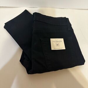 Just Black Denim Pants in Deep Black